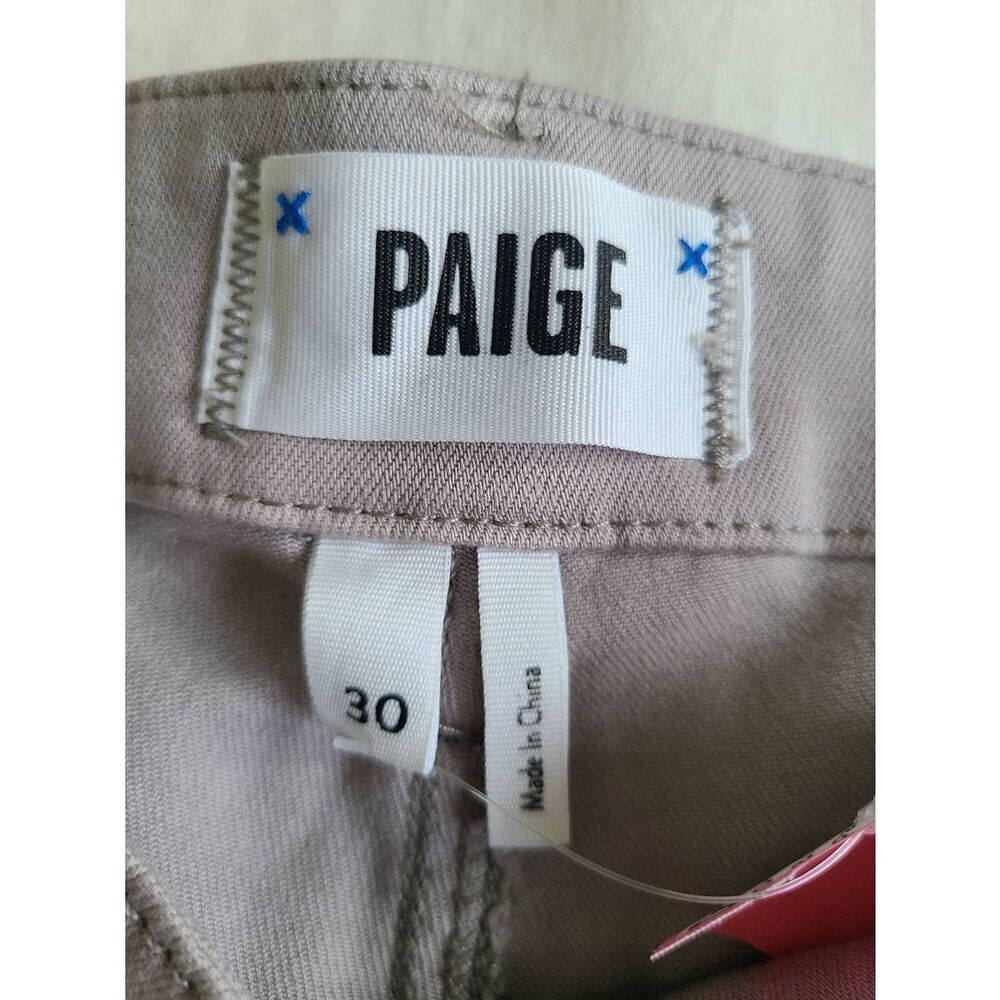 Paige Chino Pants Womens 30 Gray Denim Straight‎ Leg Regular Fit Slash Pockets - Picture 9 of 9